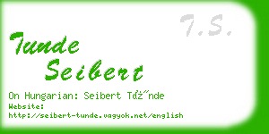 tunde seibert business card